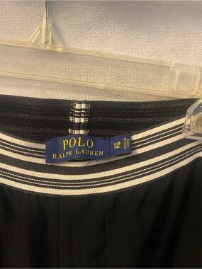Polo Ralph Lauren Black Striped Waist Skirt - Size 12